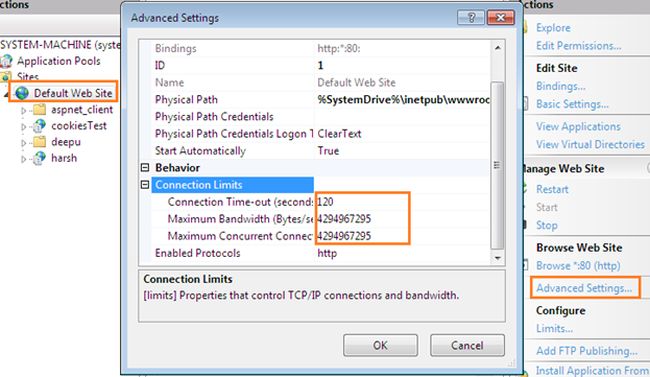 Connection Parameters 